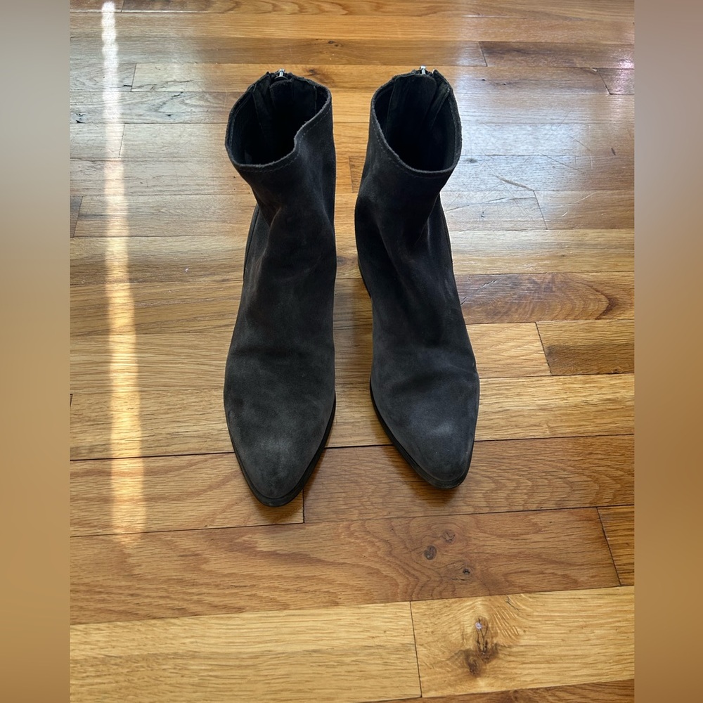 Dolce Vita Charcoal Suede Ankle Booties
